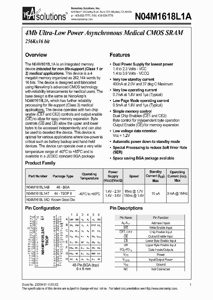 N04M1618L1AT-85I_1287044.PDF Datasheet