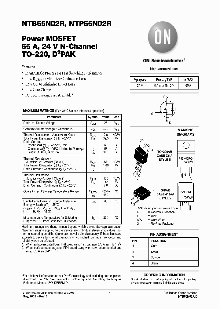 NTB65N02RT4G_1119139.PDF Datasheet