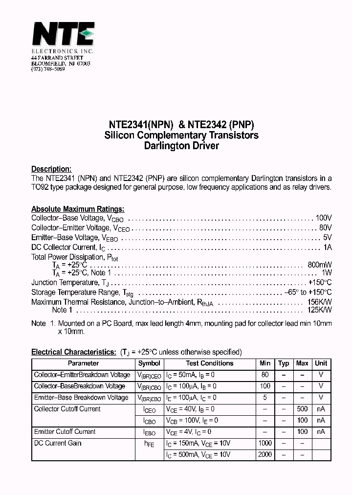 NTE2342_1290543.PDF Datasheet