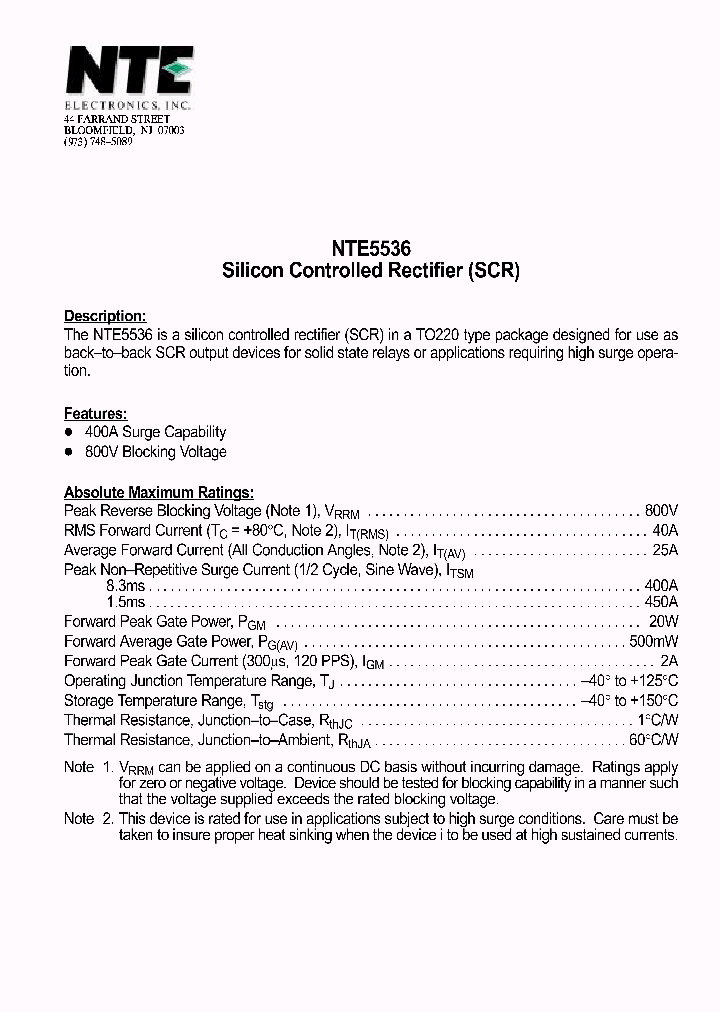 NTE5536_1290991.PDF Datasheet