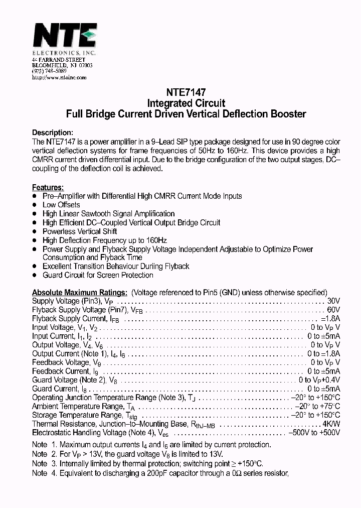 NTE7147_1291277.PDF Datasheet