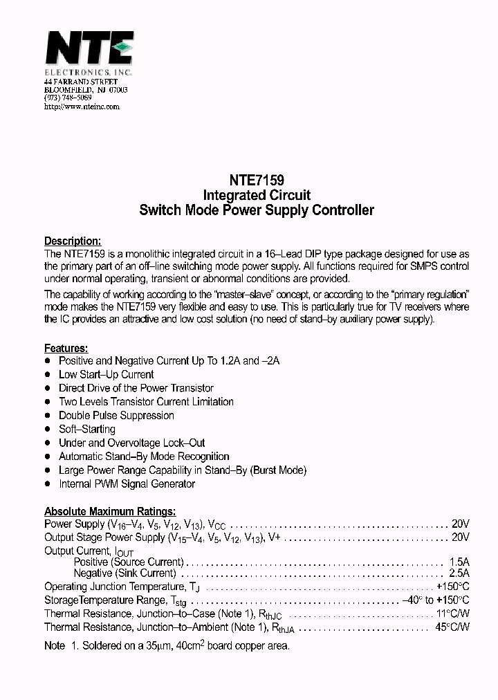 NTE7159_1291289.PDF Datasheet