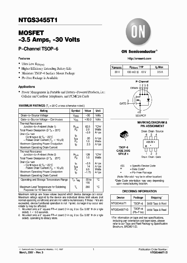 NTGS3455T107_1145550.PDF Datasheet