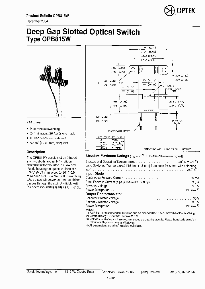 OPB815W_1292372.PDF Datasheet