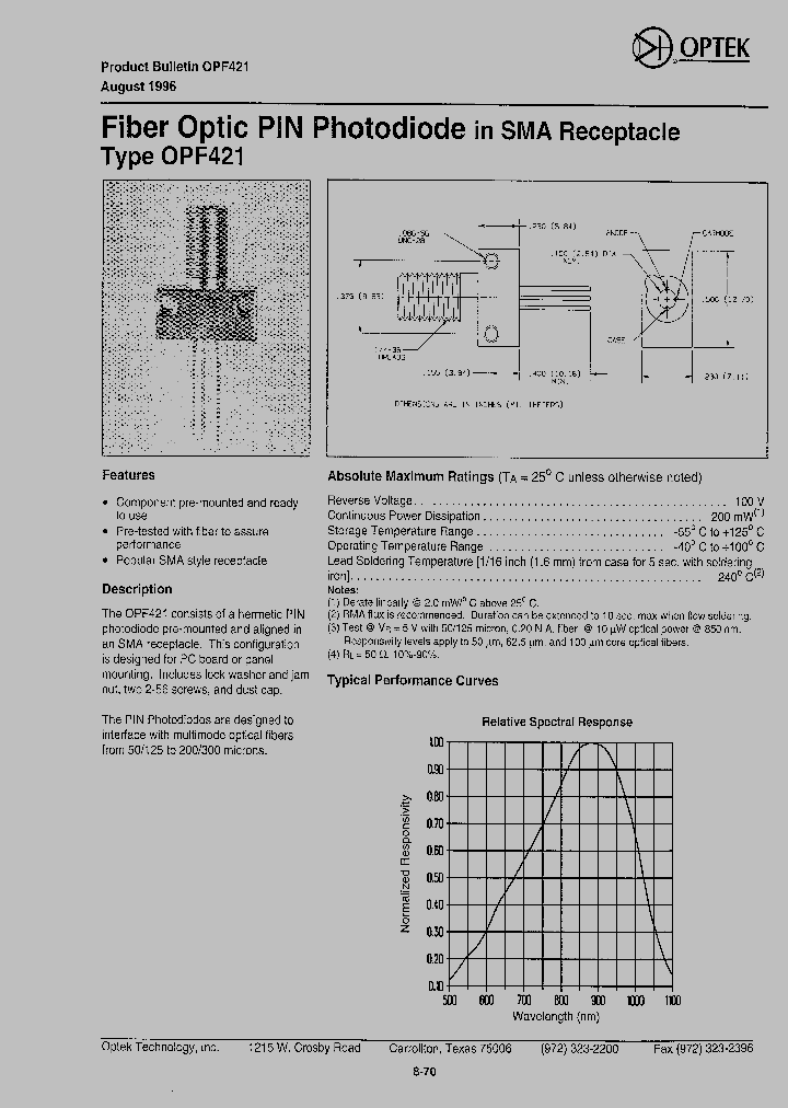 OPF421_1292441.PDF Datasheet