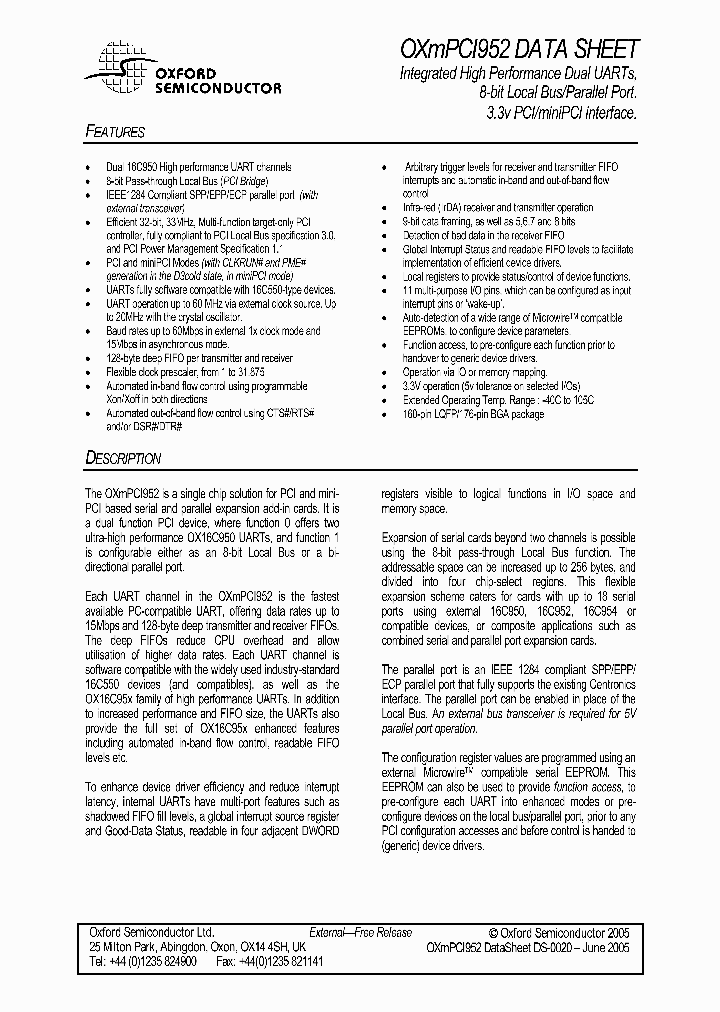 OXMPCI952-LQ-A_698872.PDF Datasheet