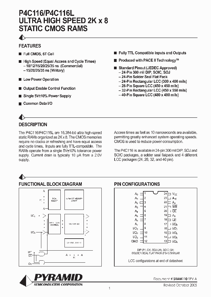 P4C116-35PC_1077494.PDF Datasheet