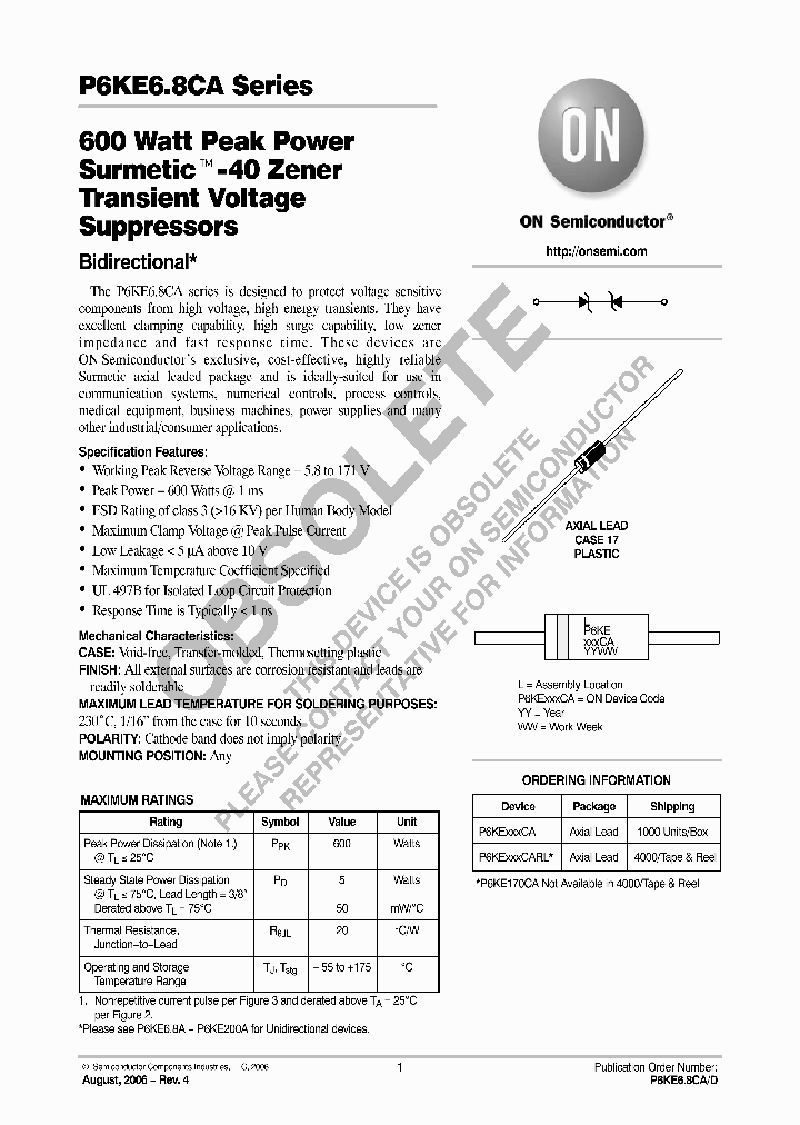 P6KEXXXCARL_1293143.PDF Datasheet