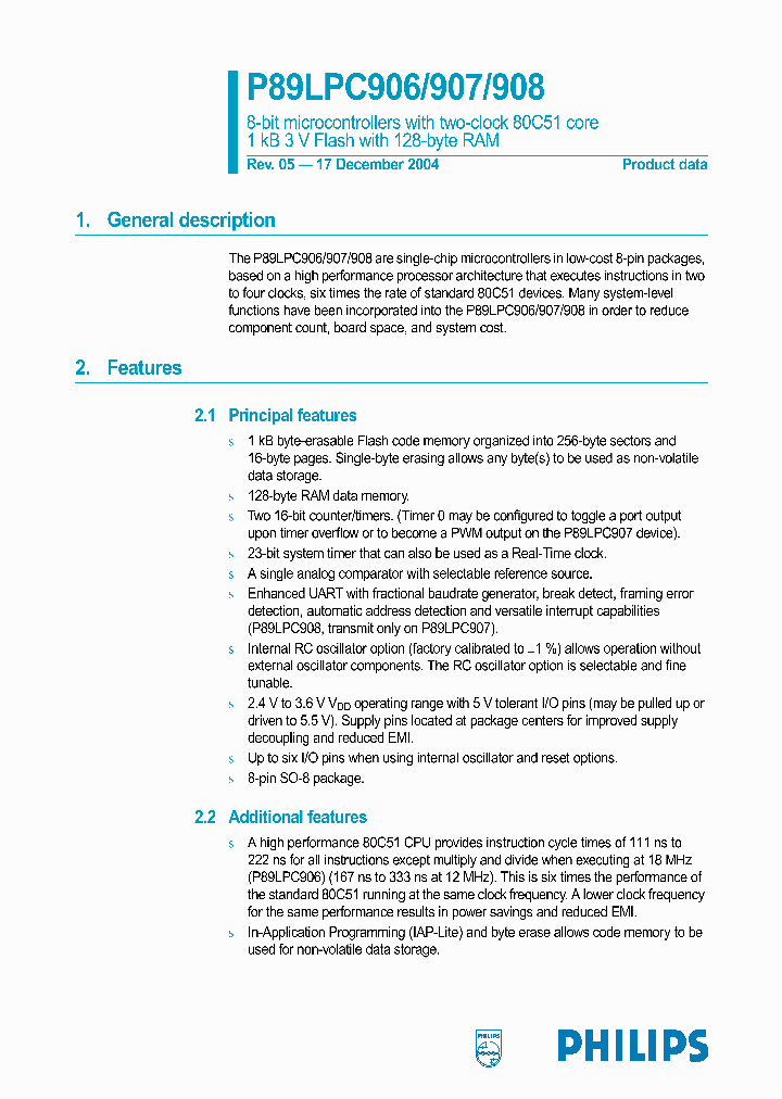 P89LPC906_1138771.PDF Datasheet