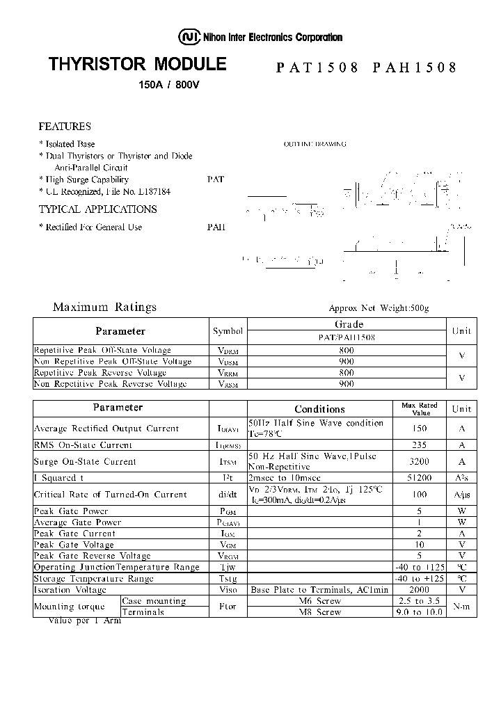 PAH1508_1054440.PDF Datasheet