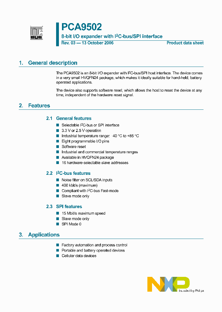 PCA9502_1039232.PDF Datasheet