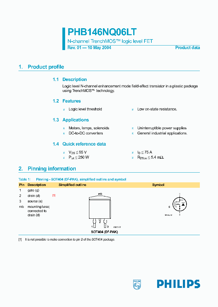 PHB146NQ06LT_1295420.PDF Datasheet