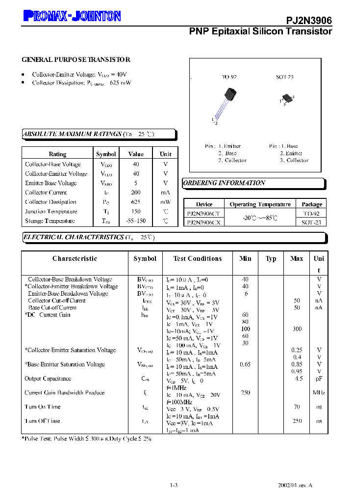 PJ2N3906CT_1108233.PDF Datasheet