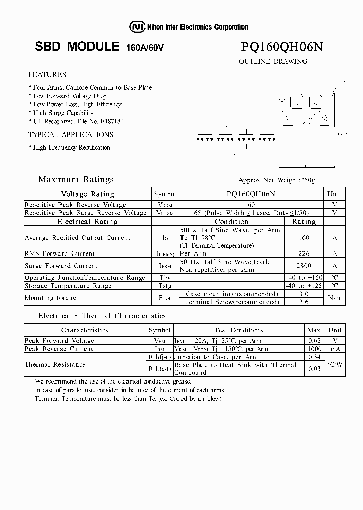 PQ160QH06N_1297320.PDF Datasheet