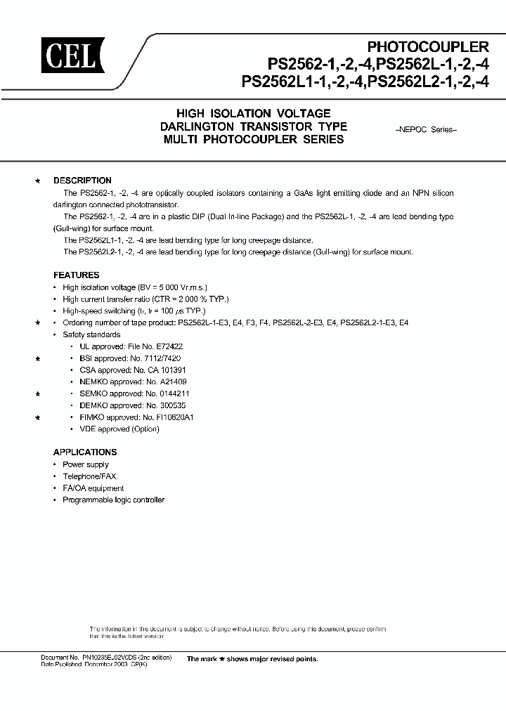 PS2562L-1_1154692.PDF Datasheet