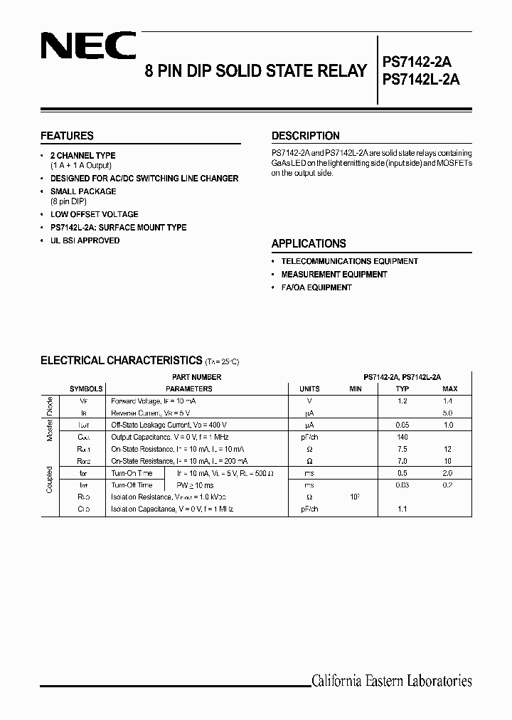 PS7142-2A_1057150.PDF Datasheet