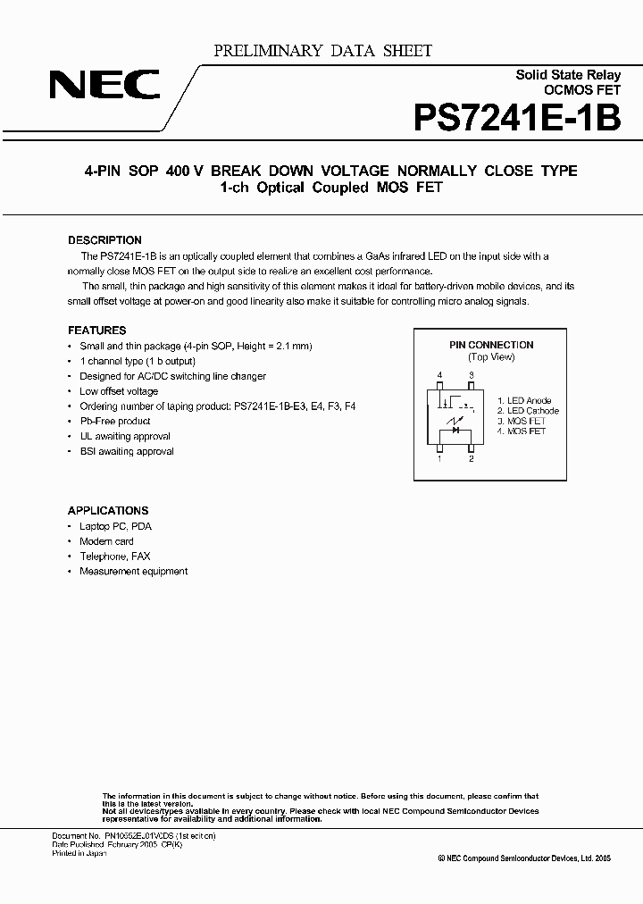 PS7241E-1B-F4_1297696.PDF Datasheet