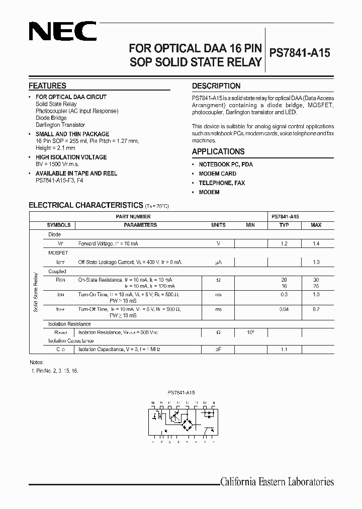 PS7841-A15_1297713.PDF Datasheet