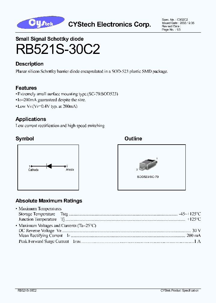 RB521S-30C2_1300764.PDF Datasheet
