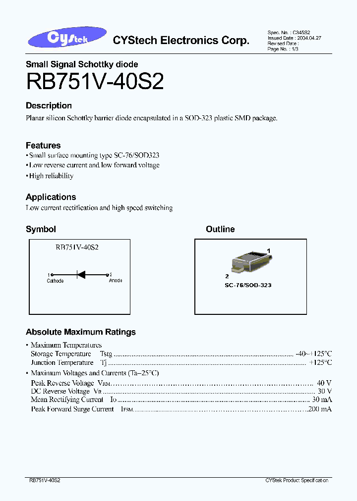RB751V-40S2_1300797.PDF Datasheet