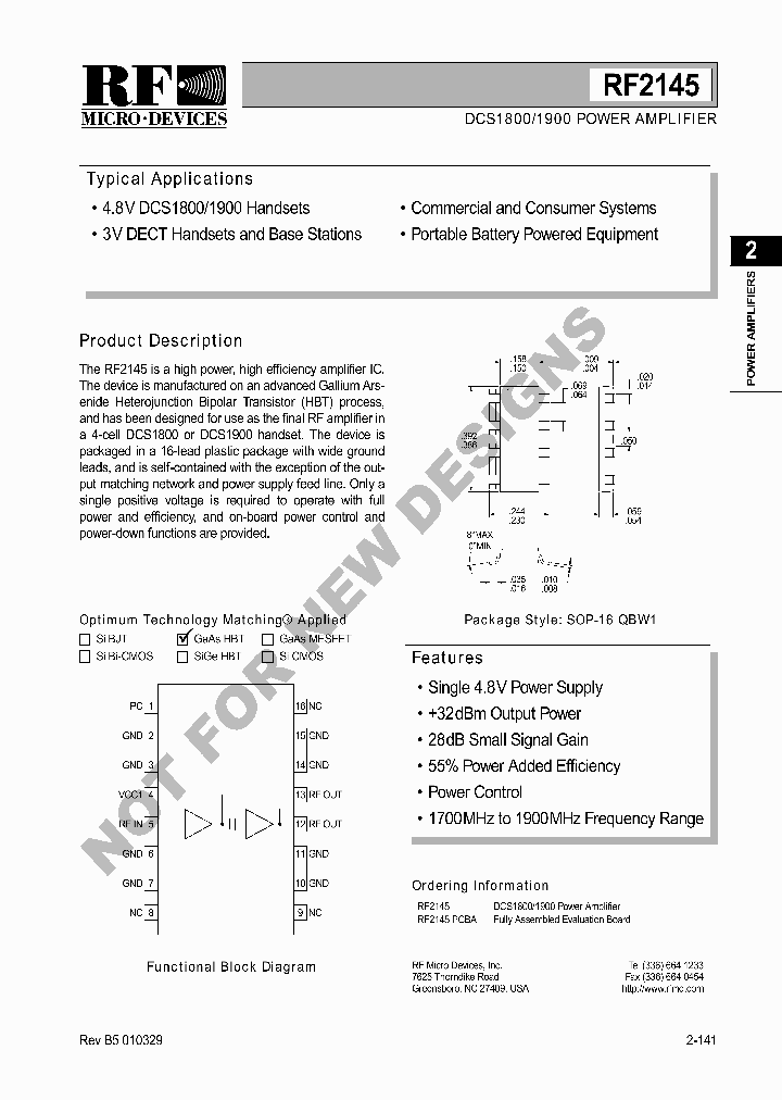 RF2145PCBA_1301270.PDF Datasheet