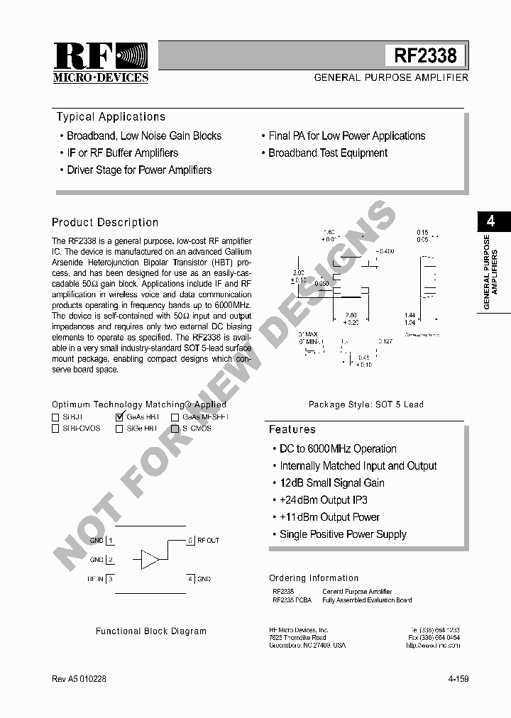 RF2338PCBA_1301318.PDF Datasheet