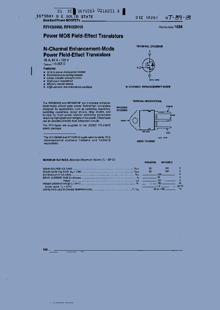 RFH35N10_1301557.PDF Datasheet