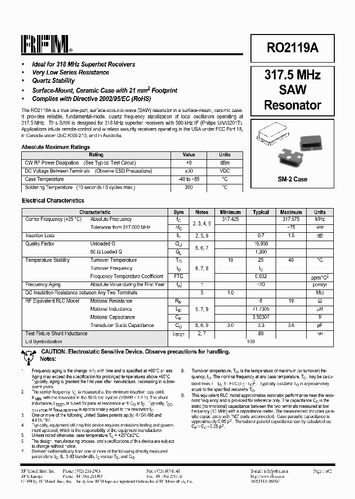 RO2119A_1302445.PDF Datasheet