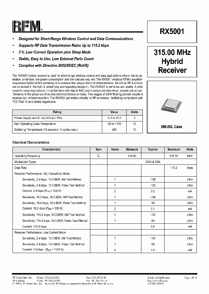 RX5001_1303106.PDF Datasheet
