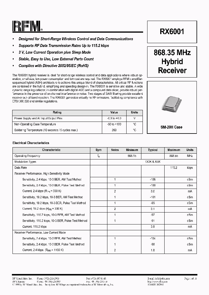 RX6001_1303115.PDF Datasheet