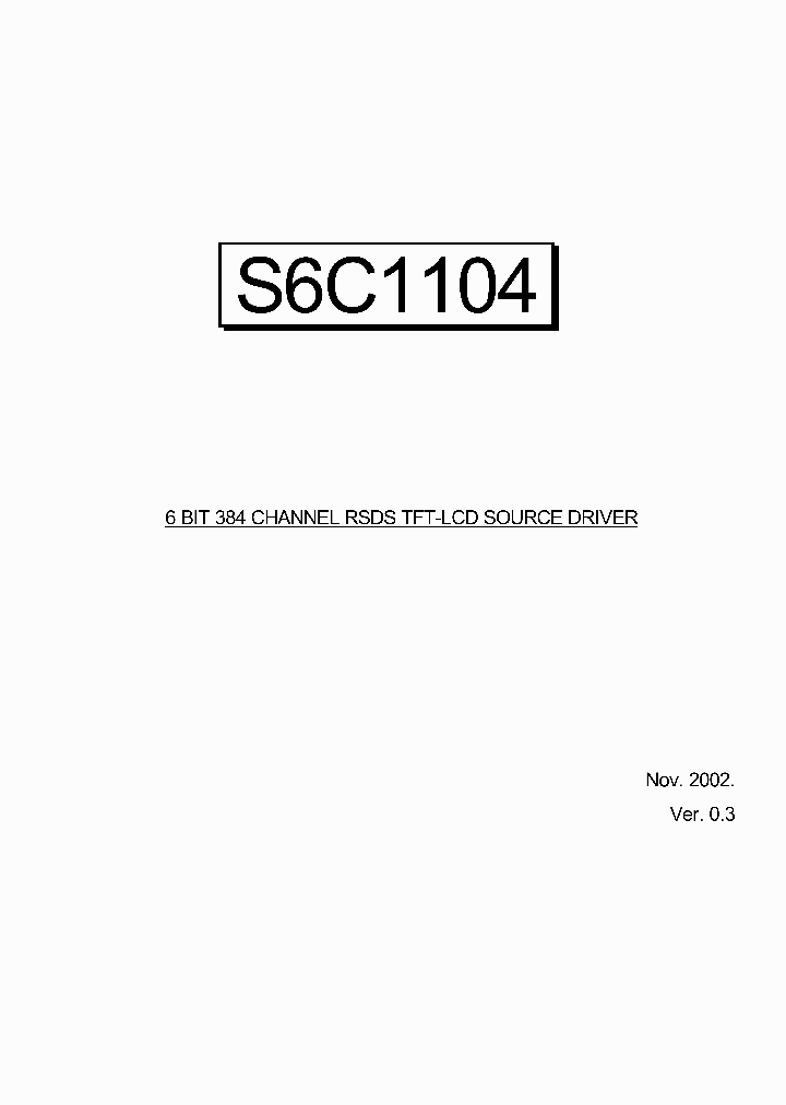 S6C1104_1184474.PDF Datasheet