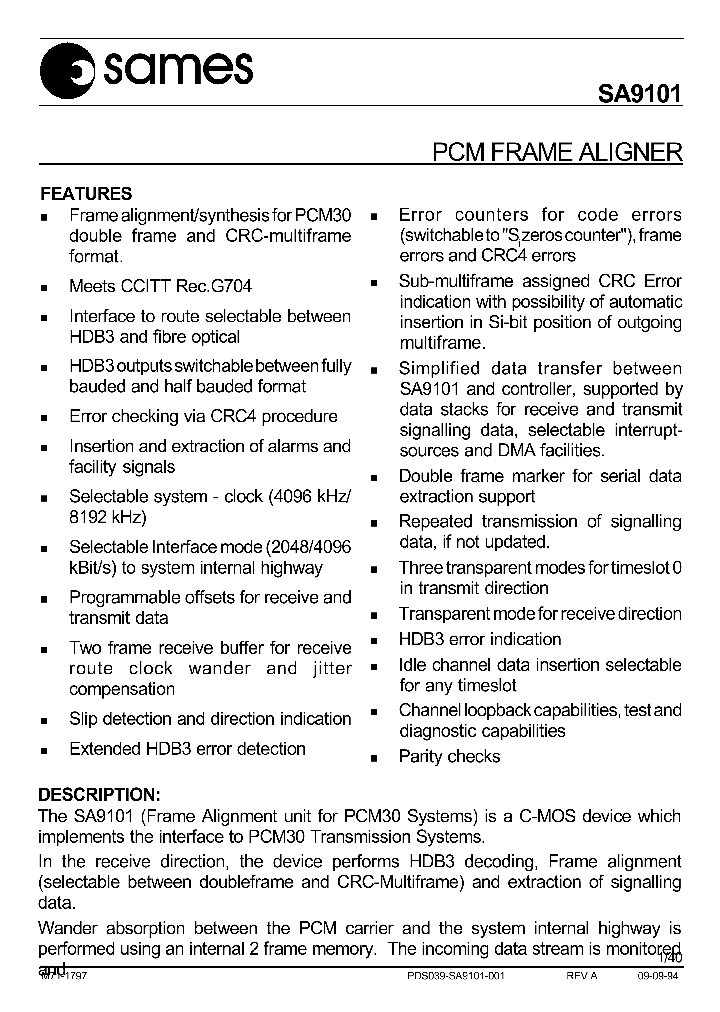 SA9101_1304585.PDF Datasheet