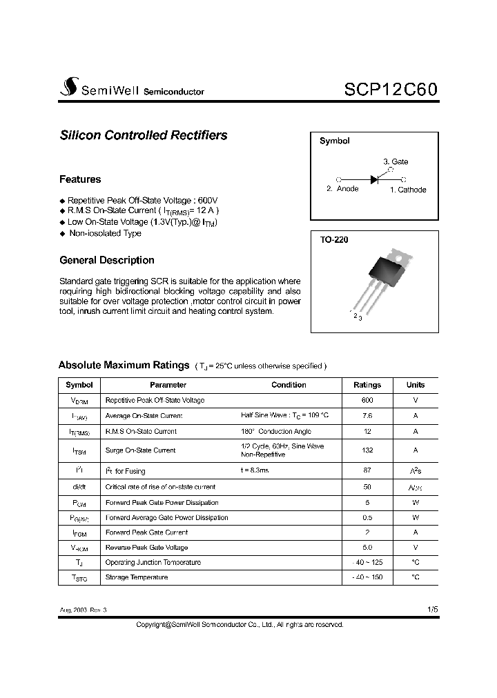 SCP12C60_1305960.PDF Datasheet