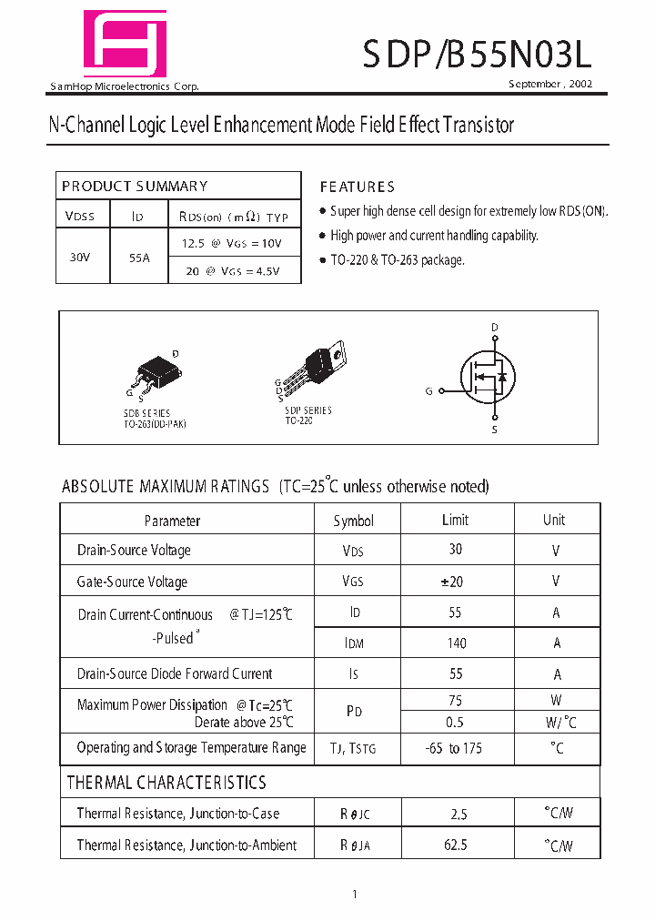 SDPB55N03L_1306605.PDF Datasheet
