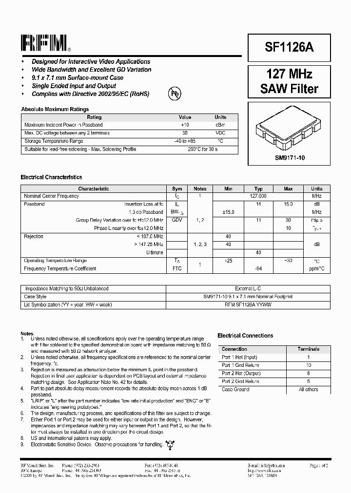 SF1126A_1028637.PDF Datasheet