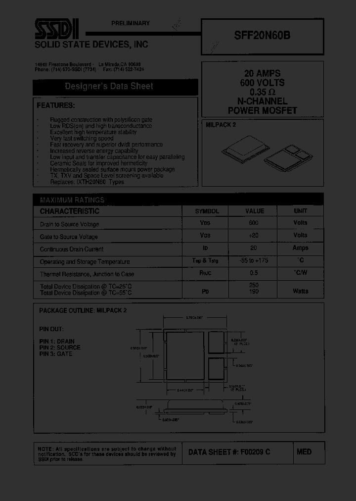 SFF20N60B_1307453.PDF Datasheet