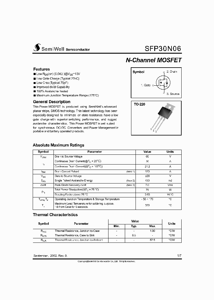 SFP30N06_1307724.PDF Datasheet