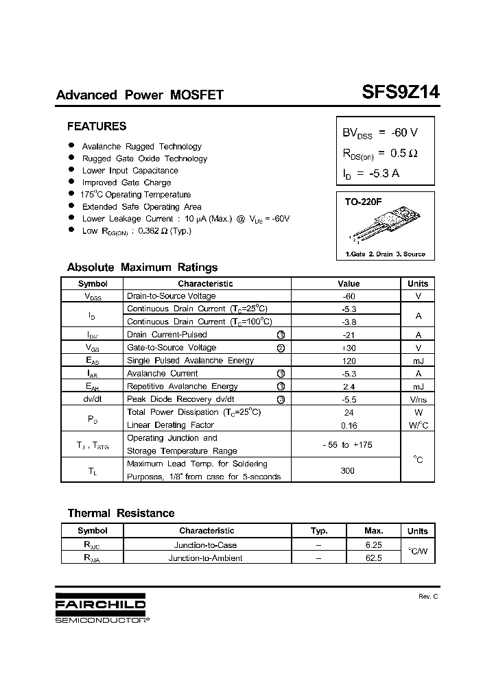 SFS9Z14_1307814.PDF Datasheet