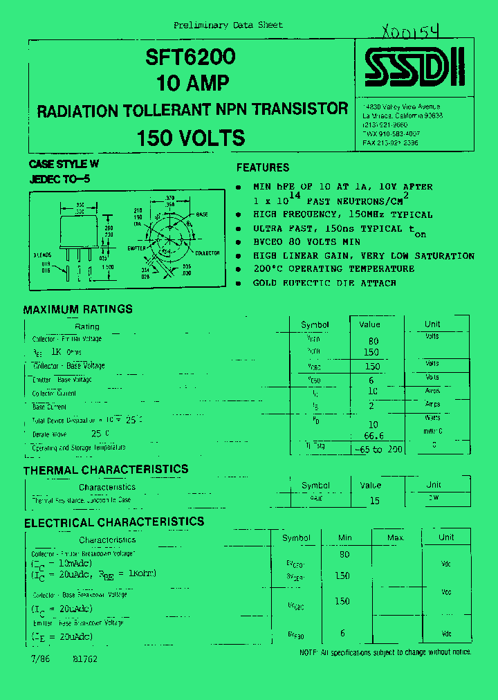 SFT6200_1307852.PDF Datasheet