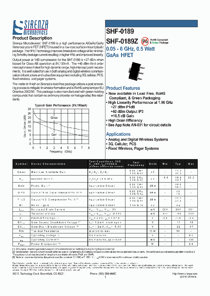 SHF-0189_1172906.PDF Datasheet