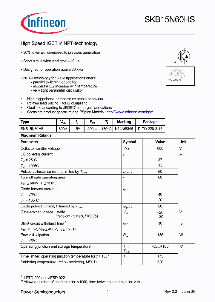 SKB15N60HS_1309773.PDF Datasheet