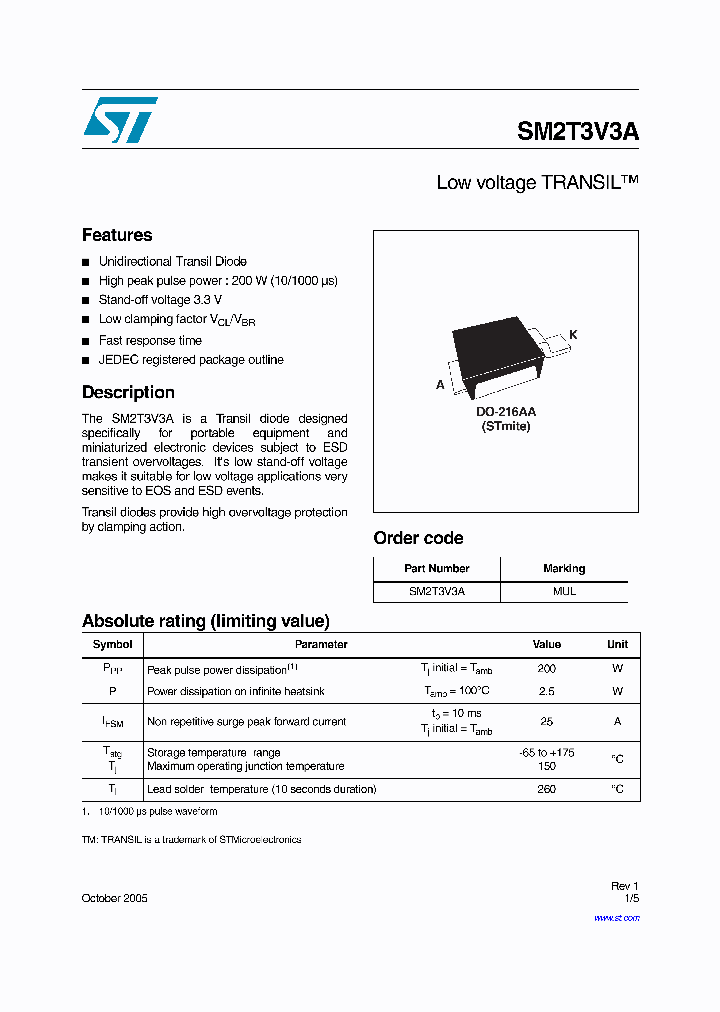 SM2T3V3A_1310580.PDF Datasheet