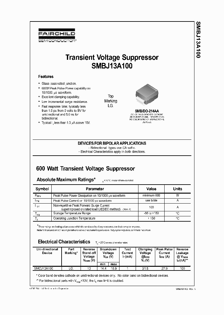 SMBJ13A100_1311143.PDF Datasheet