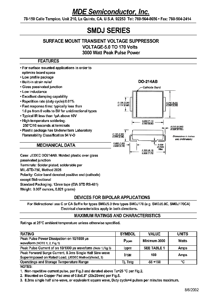 SMDJ50A_1135008.PDF Datasheet
