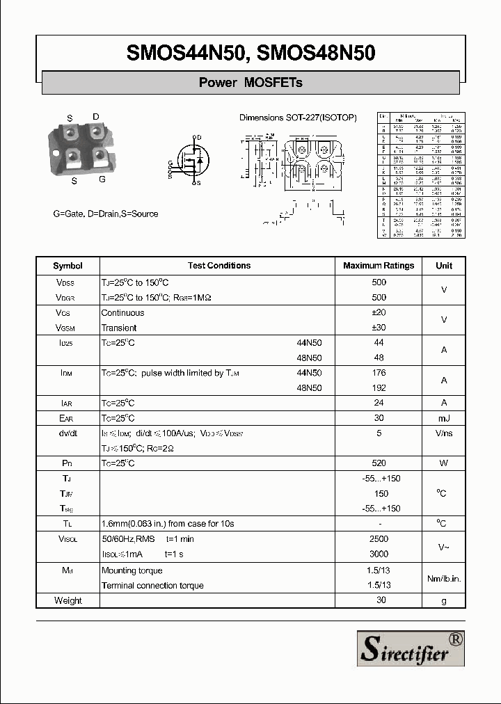 SMOS48N50_1311522.PDF Datasheet