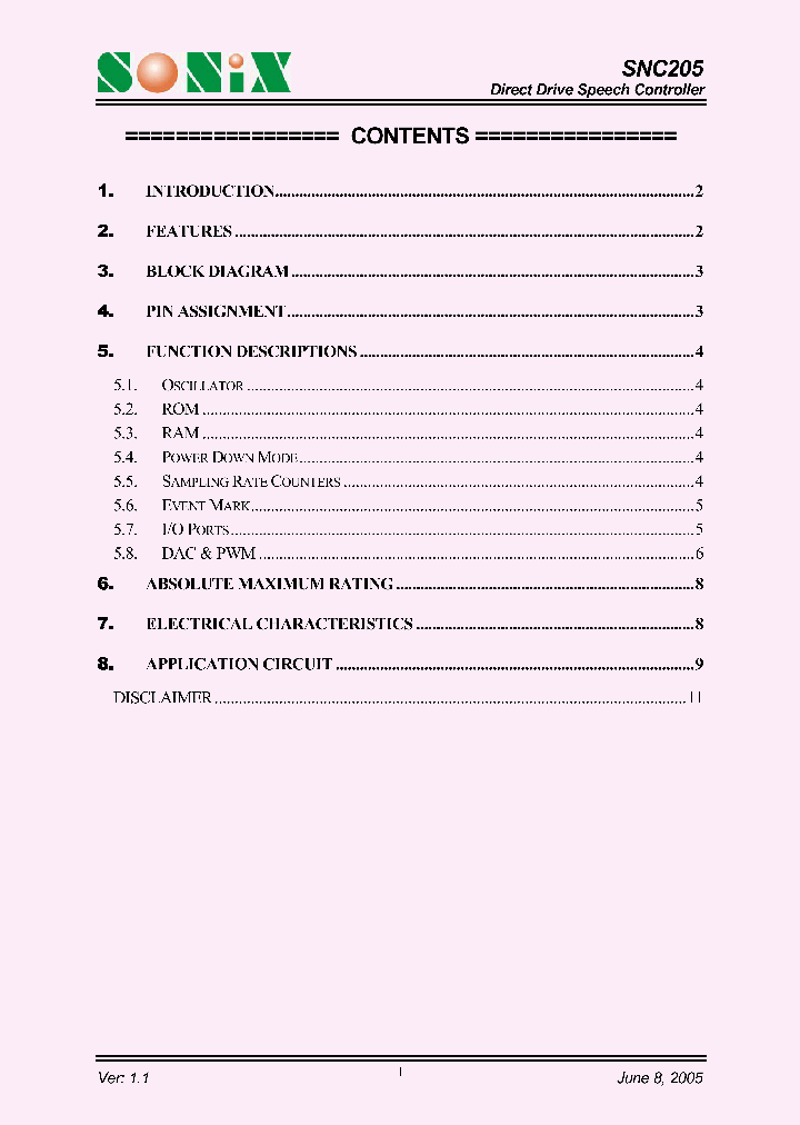 SNC205_1121003.PDF Datasheet