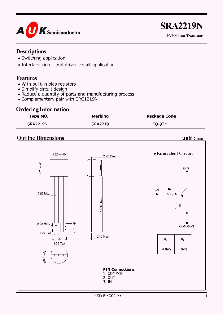 SRA2219N_1316207.PDF Datasheet