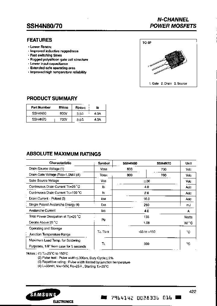 SSH4N80_1316707.PDF Datasheet