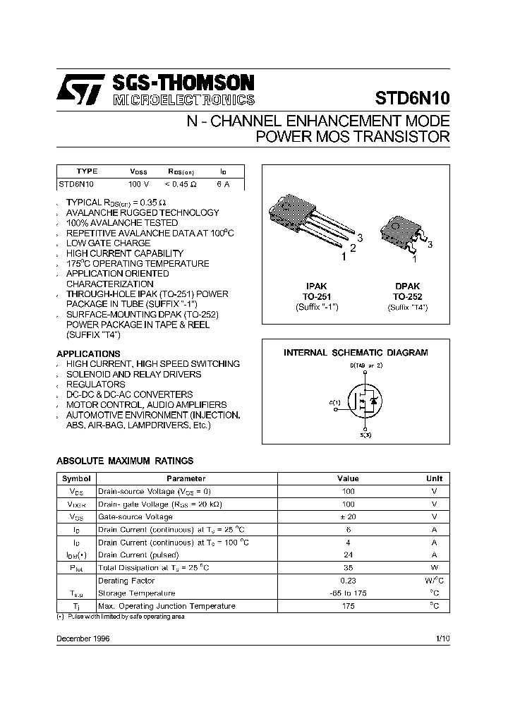 STD6N10_1318120.PDF Datasheet