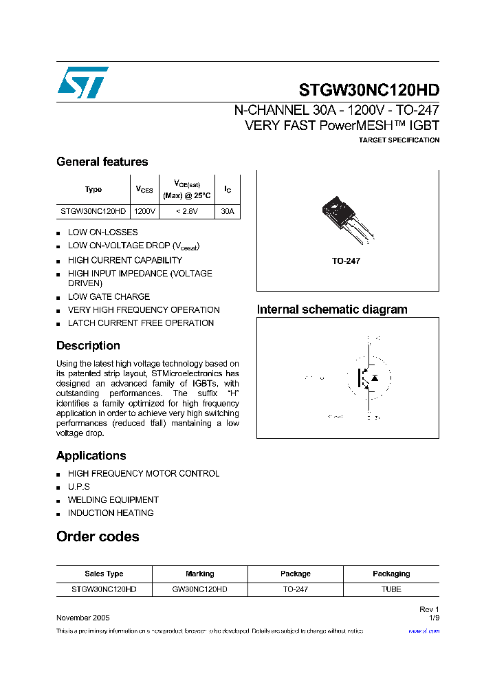 STGW30NC120HD_1318310.PDF Datasheet